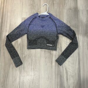 Gymshark Ombre Long Sleeve Cropped Tee